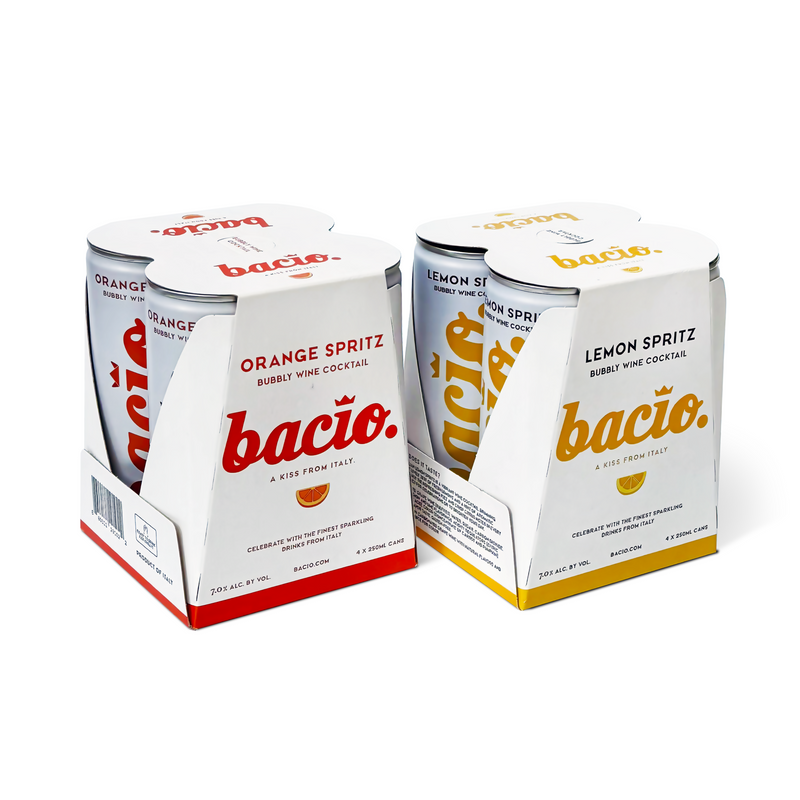 BACIO Spritz Variety Pack Lemon & Orange, 8 Cans