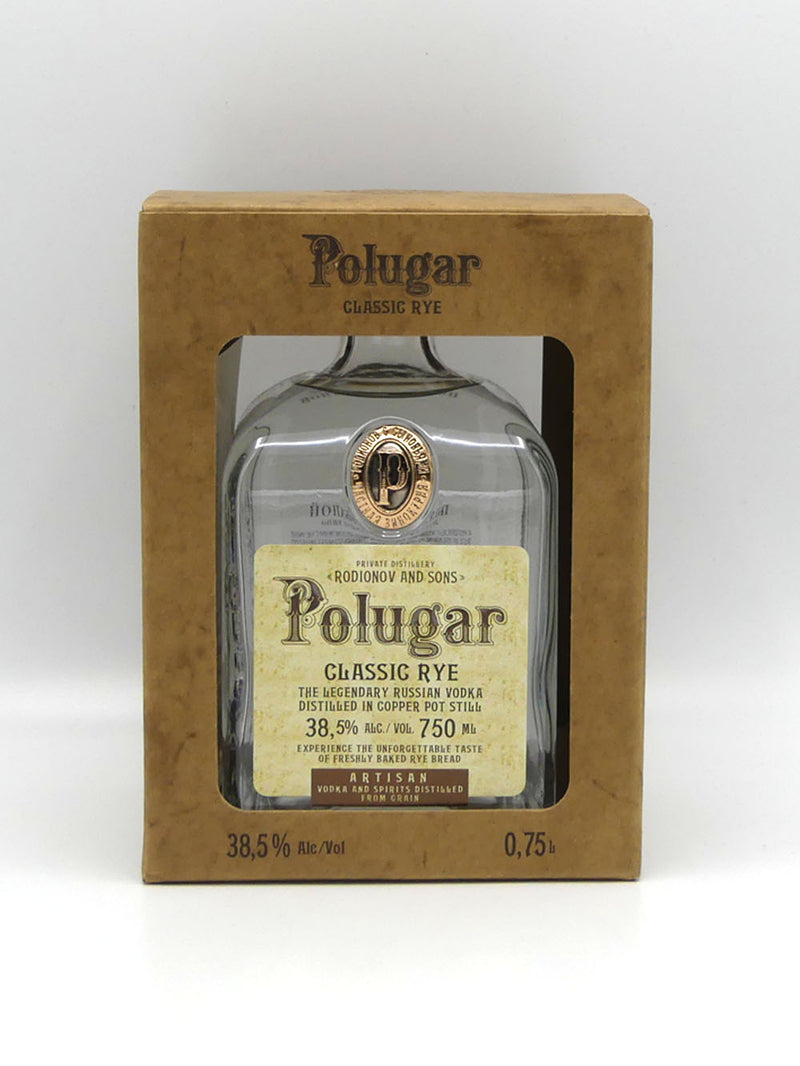 Rodionov & Sons Polugar Classic Rye Vodka, 750ml