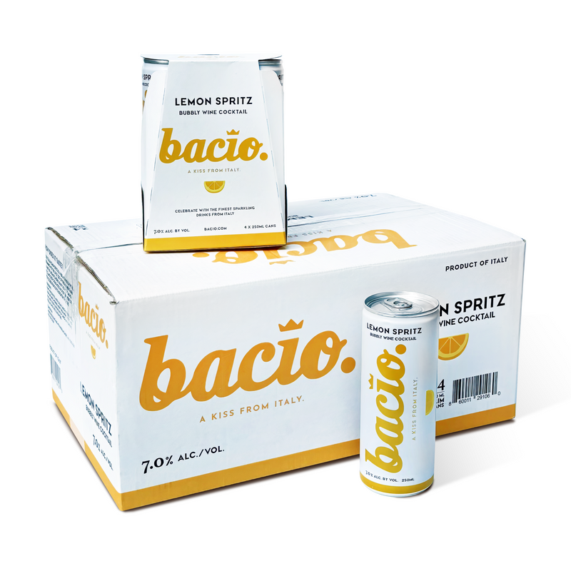 BACIO Spritz Variety Case Lemon & Orange, 24 Cans