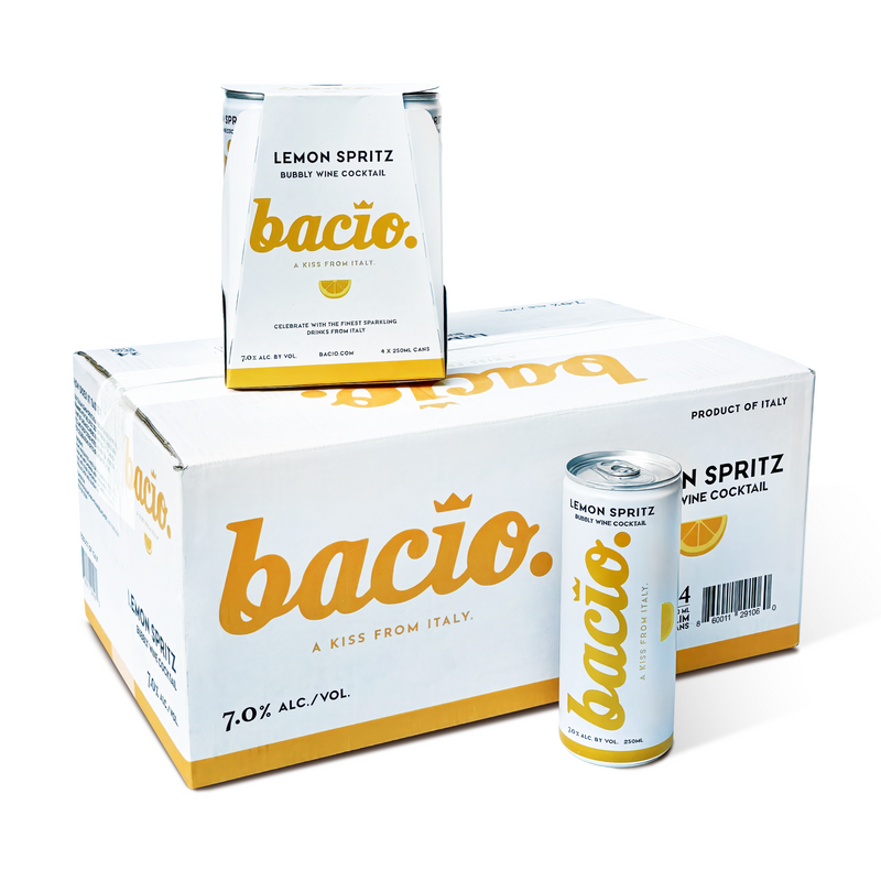 BACIO Lemon Spritz Case, 24 Cans