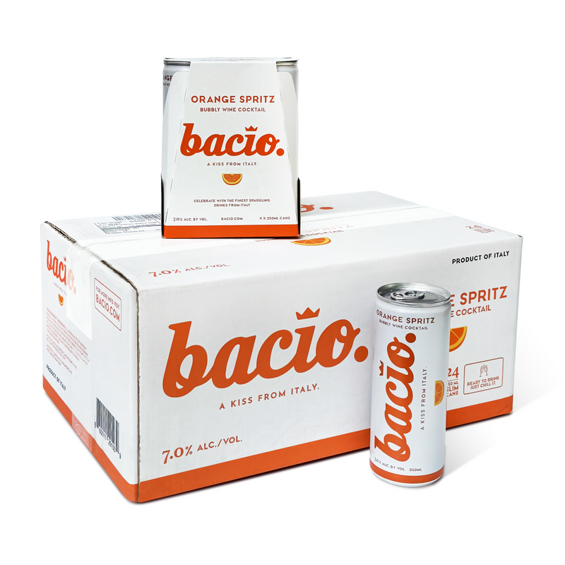 BACIO Spritz Variety Case Lemon & Orange, 24 Cans